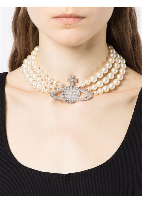 Collana con perle Orb in bianco Vivienne westwood - donna VIVIENNE WESTWOOD | 6303000702P127